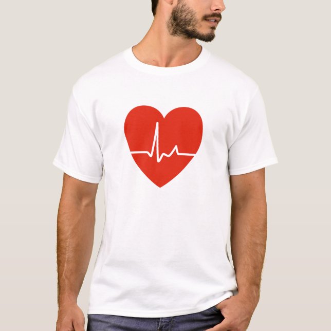 T-shirt de battements de coeur (Devant)