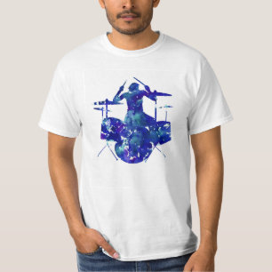 T-shirt de batteur de roche