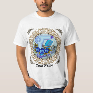 T-Shirt de Beautician Fancy Blue Pansy