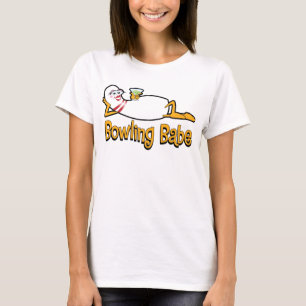 T-shirt de bébé de bowling pour des lanceurs de