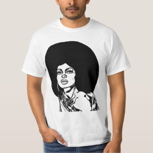 T-shirt de belles femmes africaines noires affrontent la p