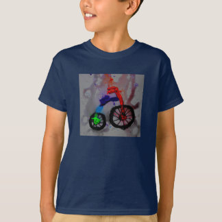 T-shirt de bicyclette de garçons