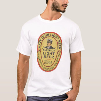 T-shirt de bière blonde de club de marine