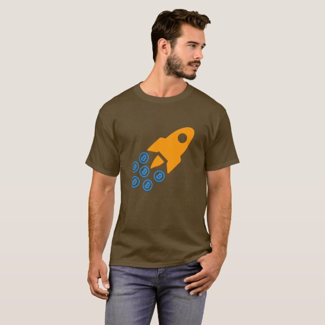 T-shirt de Bitcoin (BTC) Rocket (Devant entier)