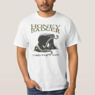 T-shirt de blaireau de miel