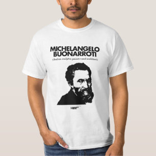 T-shirt de blanc de Michaël Angelo Buonarroti