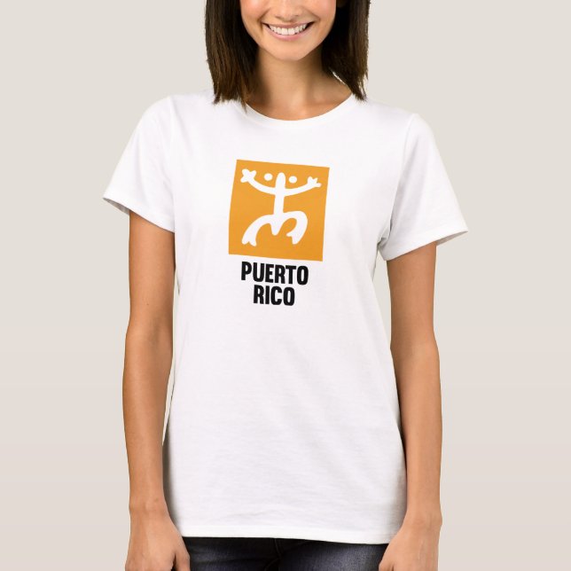 T-shirt de blanc de symbole de Taino Coquí de (Devant)