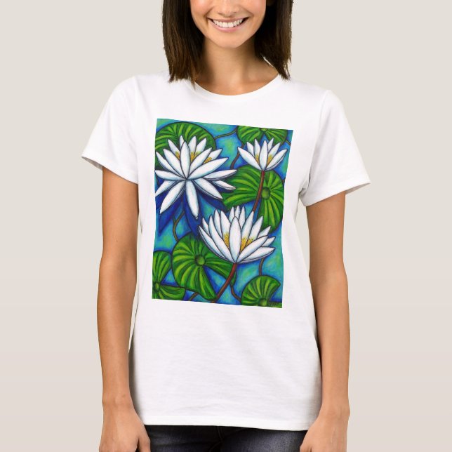 T-shirt de bleu de Nymphaea (Devant)