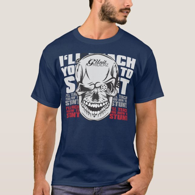 T-shirt de bleu de Riderz d'unité de G (Devant)