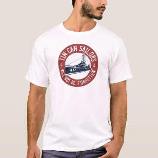 T-shirt de boîte en fer blanc - rouge, blanc et