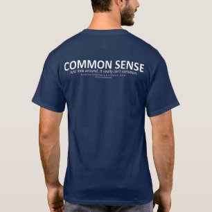 T-shirt de bon sens (pour la BG foncée, dos)