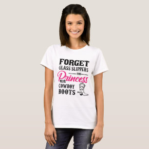T-shirt de bottes de cowboy de princesse Wears