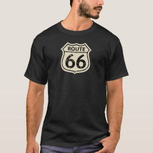 T-shirt de BOUCLIER de BEIGE de l'ITINÉRAIRE 66