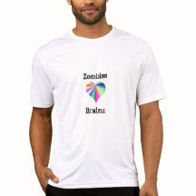 T-shirt de Brainz de coeur de zombis