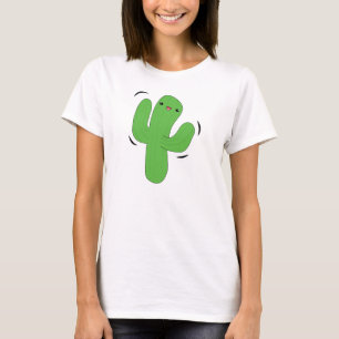 T-shirt de cactus de danse de Kawaii