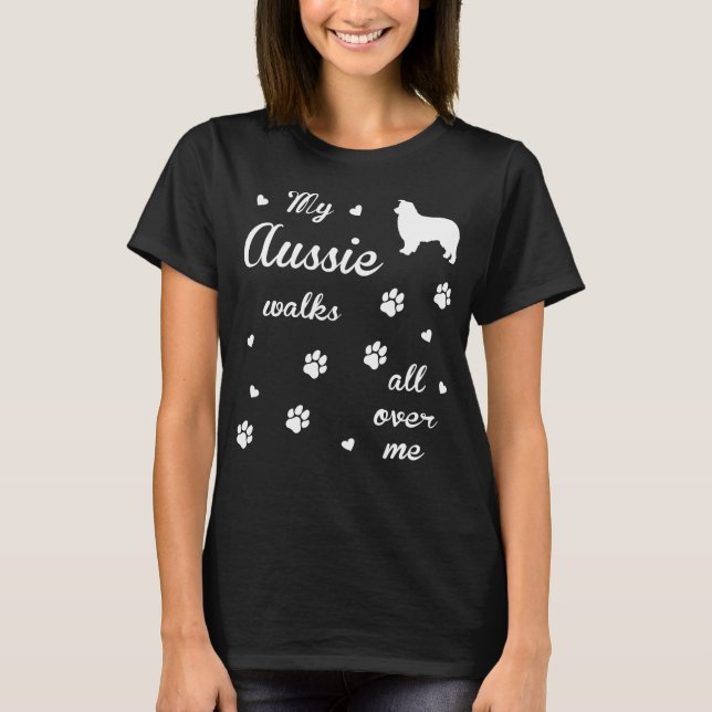 T-shirt de cadeau d'Aussiedoodle pour des amants (Devant)