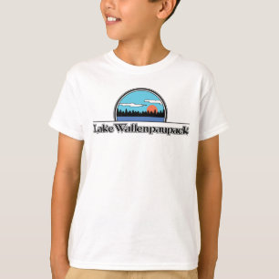 T-shirt de camp de Wallenpauapack de lac rétro