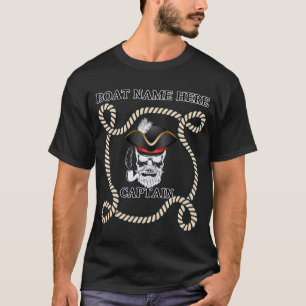 T-shirt de capitaine de bateau personnalisé
