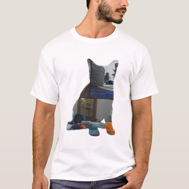 T-shirt de capture de courant de silhouette de (Devant)