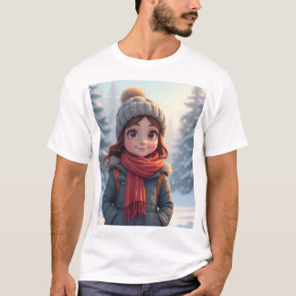 t-shirt de caractère de Noël mignon