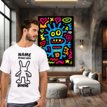 T-Shirt de caractère lapin amusant - Boot Custom C