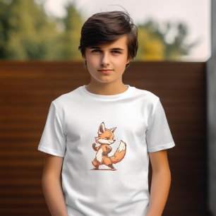 T-Shirt de caricature mignonne Fox : adorable et c