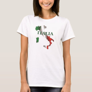 T-shirt de carte de dames Italie