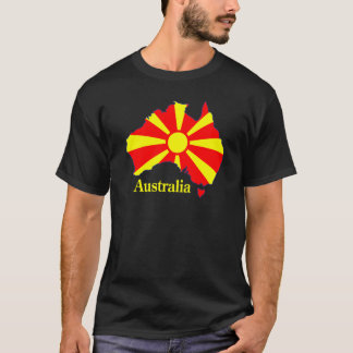 T-shirt de carte de Macédoine Australie