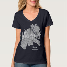T-shirt de carte de Vienne pour des femmes