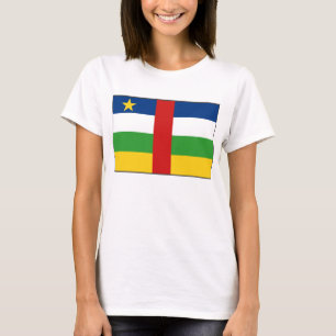 T-shirt de carte du drapeau X de Centrafrique