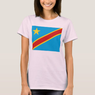 T-shirt de carte du drapeau X de Congo-Kinshasa
