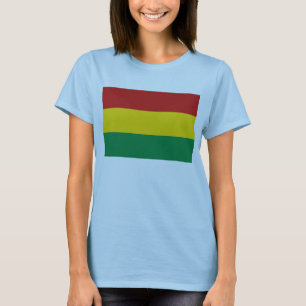 T-shirt de carte du drapeau X de la Bolivie