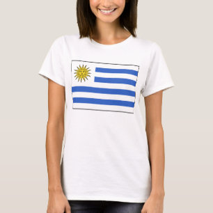 T-shirt de carte du drapeau X de l'Uruguay