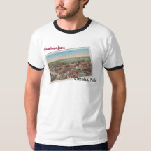 T-shirt de carte postale d'Omaha vintage, Nébraska