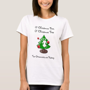 T-SHIRT DE CAT DE NOËL DES FEMMES