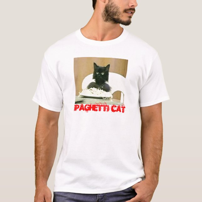 T-shirt de CAT de SPAGHETTI (Devant)