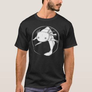 T-shirt de cercle d'Axolotl ColorsONLY foncé