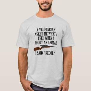 T-shirt de chasse drôle ressenti recul