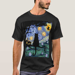T-shirt de chat, Cat de nuit effrayant, Cadeau Van