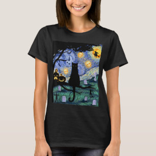 T-shirt de chat, Cat de nuit effrayant, Cadeau Van