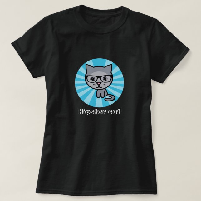 T-shirt de chat de hippie (Design devant)