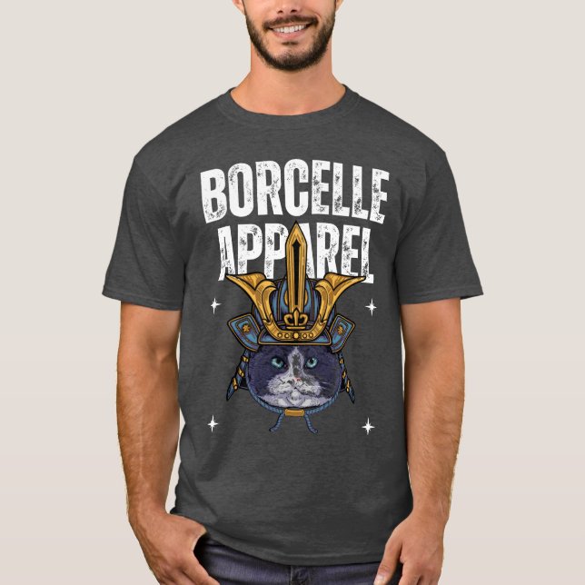 T-Shirt de chat Samurai - Conception de guerrier (Devant)