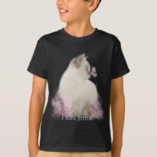 T-shirt de chatons d'amour des enfants I