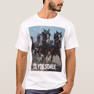 T-shirt de cheval de Clydesdale des hommes