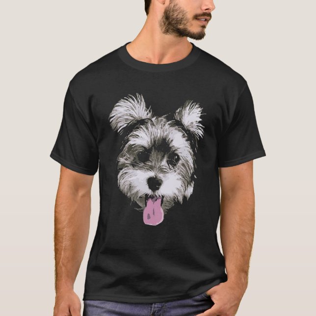 T-shirt de chien de Morkie (Devant)