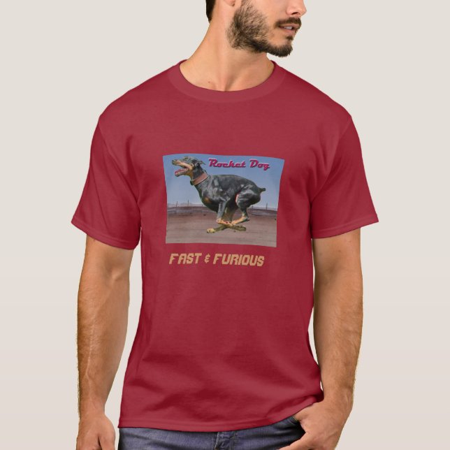 T-shirt de chien de Rocket (Devant)