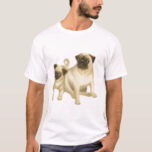 T-shirt de chiots de carlin