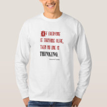 T-shirt "de citation de pensée" de la Long-Douille