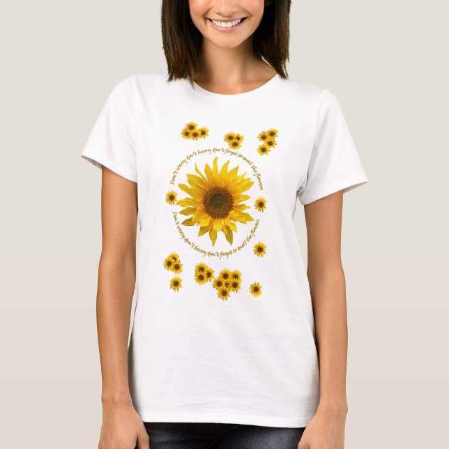 T-shirt de citation de tournesol (Devant)