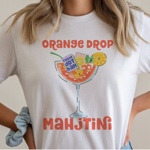 T-shirt de cocktail Mahjong Orange Drop Martini